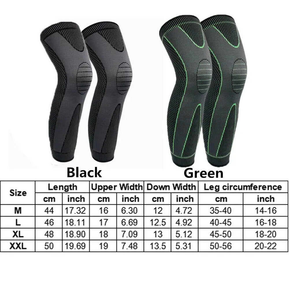1Pc Knee Support Brace Compression Long Full Legs Sleeve Arthritis Running Gym Sport Knee Pads