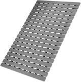 Bathtub Mat Non Slip, Shower Mat for inside Shower, Suction Cups Design and Drain Holes, 27.5 X 15.7 Inch, Bathroom Essentials Safe, Easy to DIY Cut, Soft and Eco-Friendly Materials