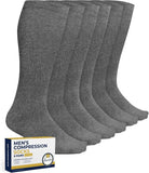 Light Compression Socks for Men - 6 Pairs | 8-15 Mmhg Graduated Compression Socks for Men 9-12 | Support Socks
