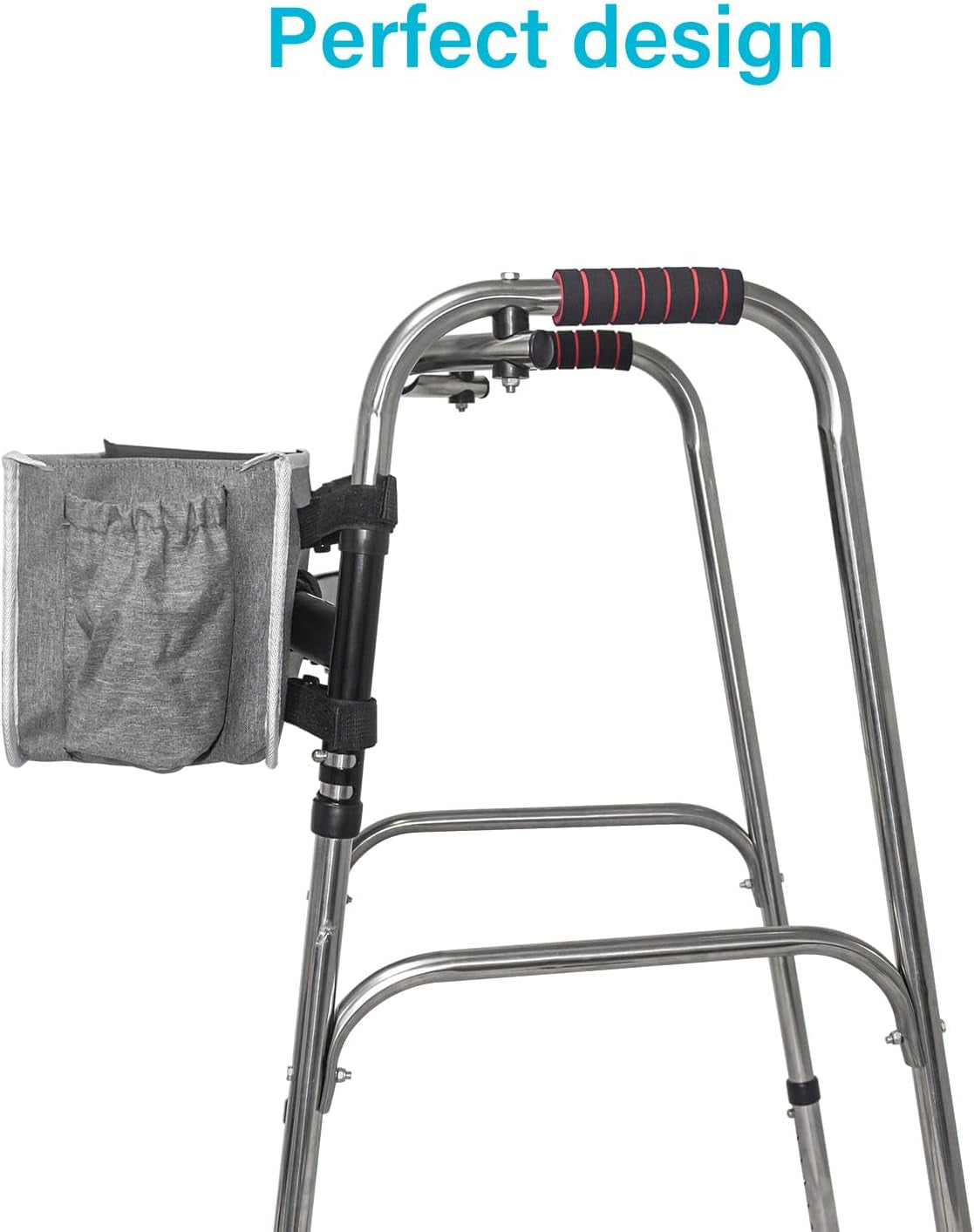 Upgrade Walker Basket Walker Bag for Folding Walker with 2 Cup Holder,Bag for Wa