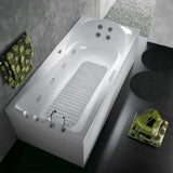 Non Slip Shower Mat for Bathtub with Drain Hole Bathroom Tub Mats Suction Cup 100X40Cm, Gray