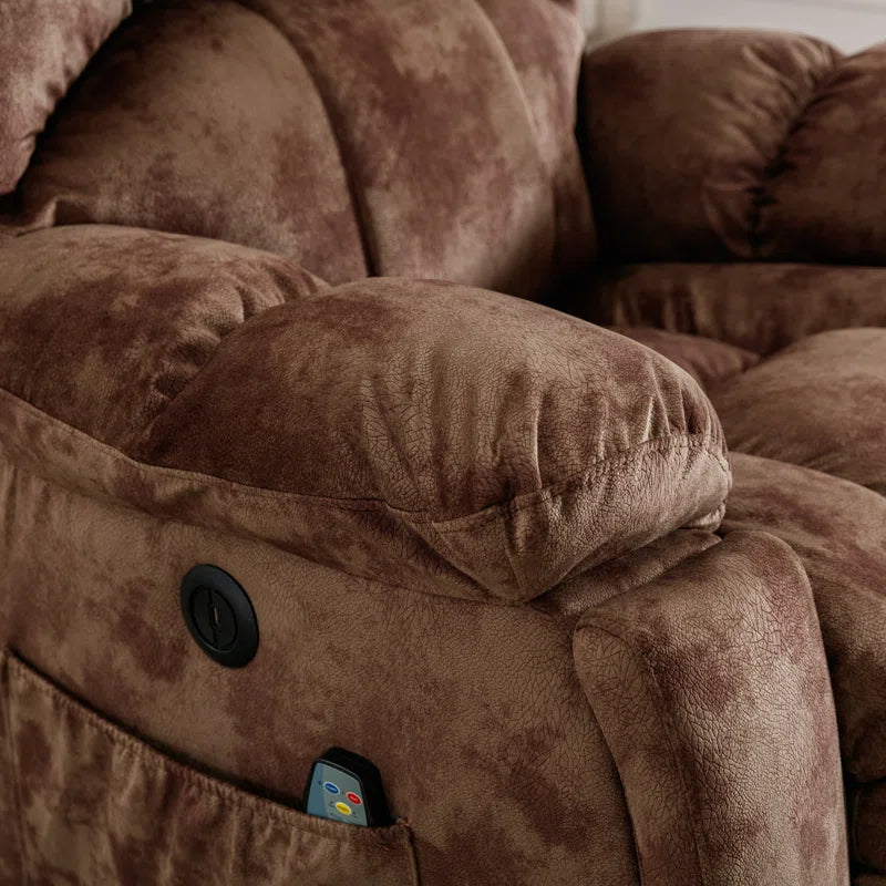 40.6" W Oversize Big Man Power Lift Assist Recliner Chair with Massage & Heating & Dual Cupholders & USB