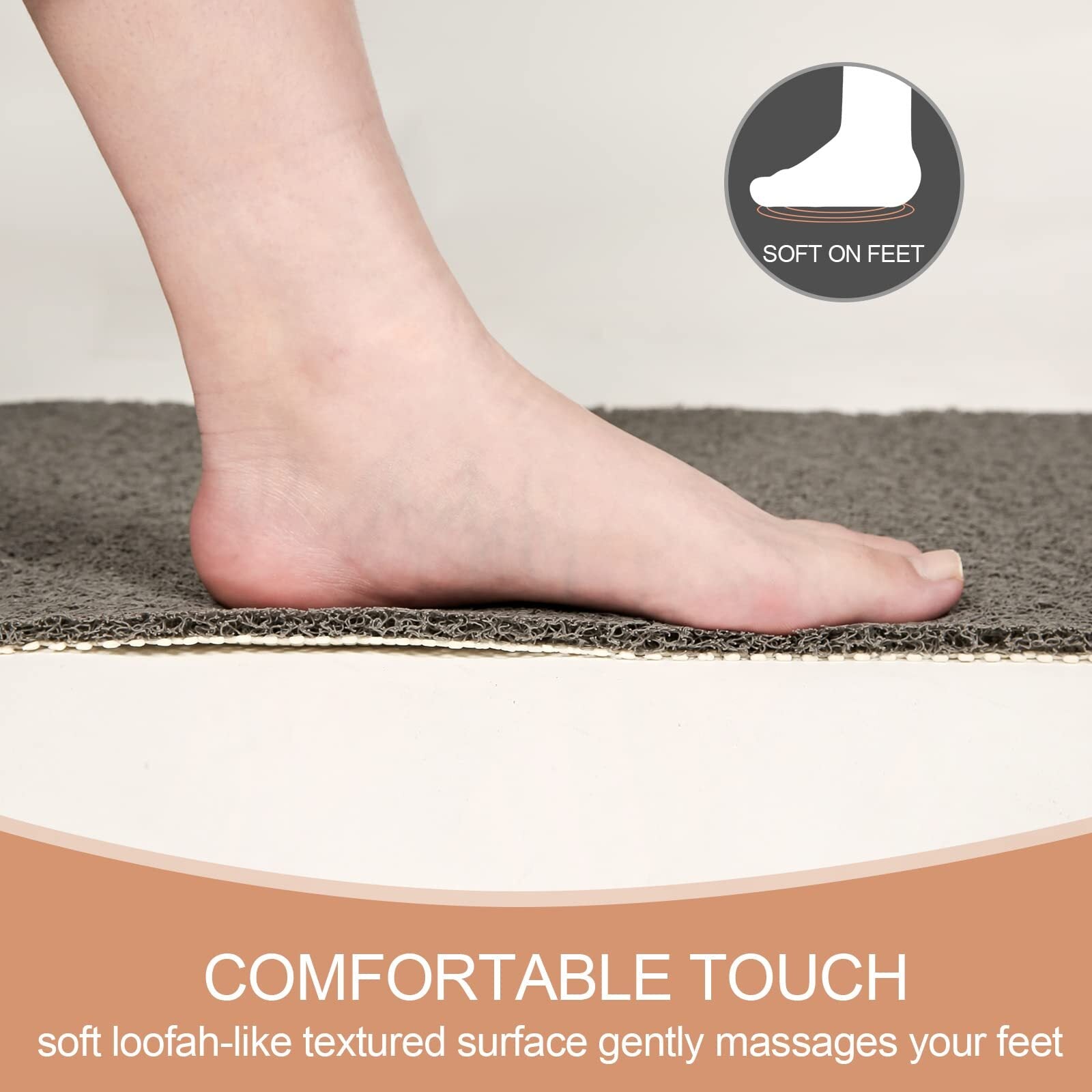 Shower Mats for Showers anti Slip for Elderly 17''X24'' Non Bath for inside Tub