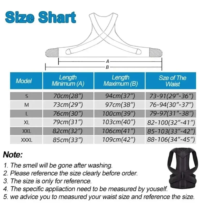 Adjustable Back Posture Corrector with Breathable Shoulder Straps and Waist Belt for Boys and Girls to Relieve Back Strain