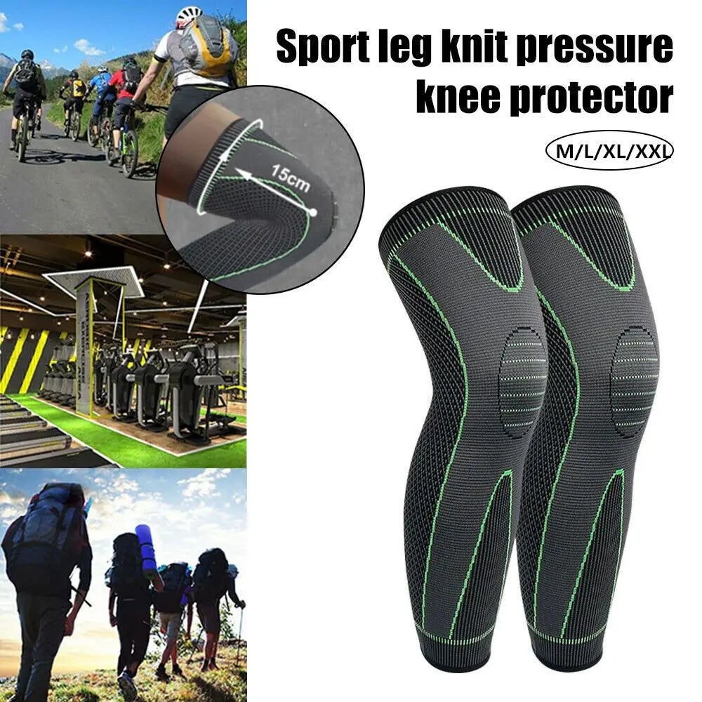 1Pc Knee Support Brace Compression Long Full Legs Sleeve Arthritis Running Gym Sport Knee Pads